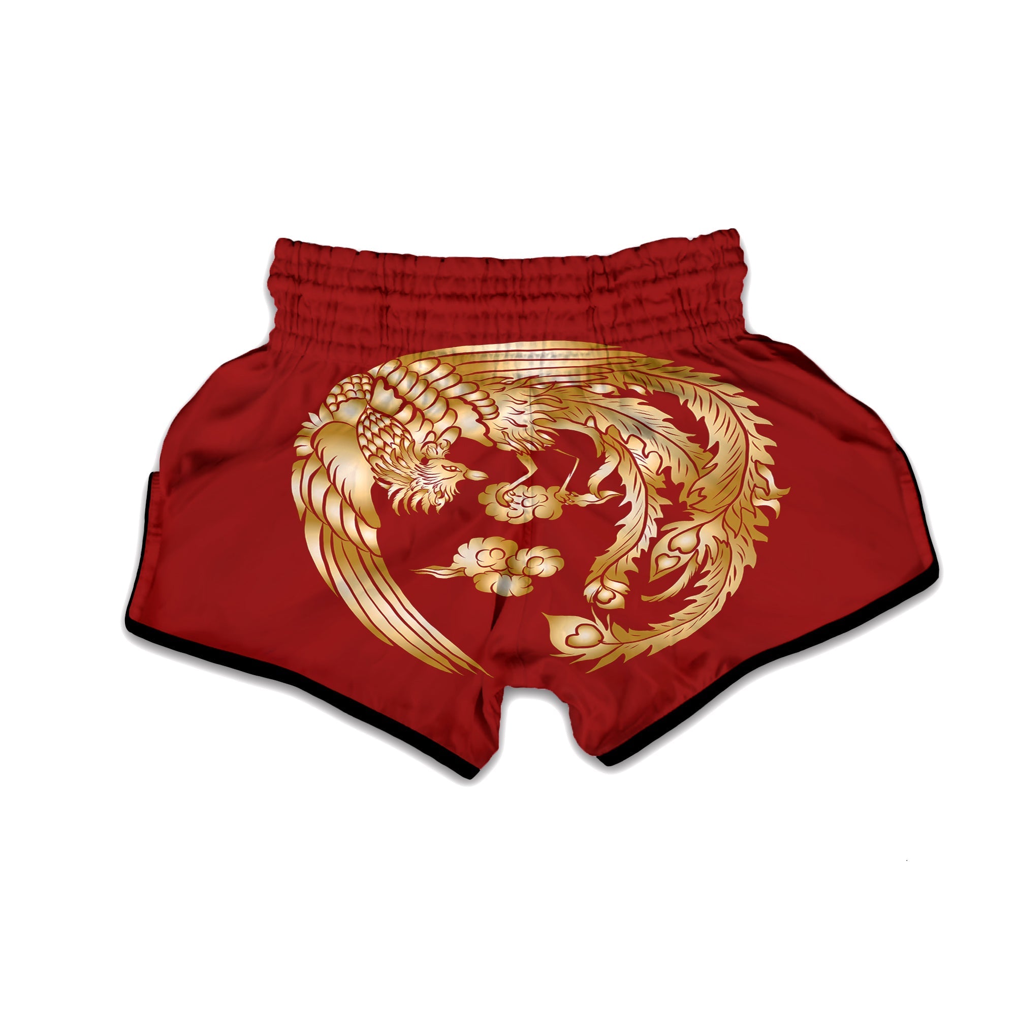 Phoenix Chinese Print Muay Thai Boxing Shorts-grizzshop