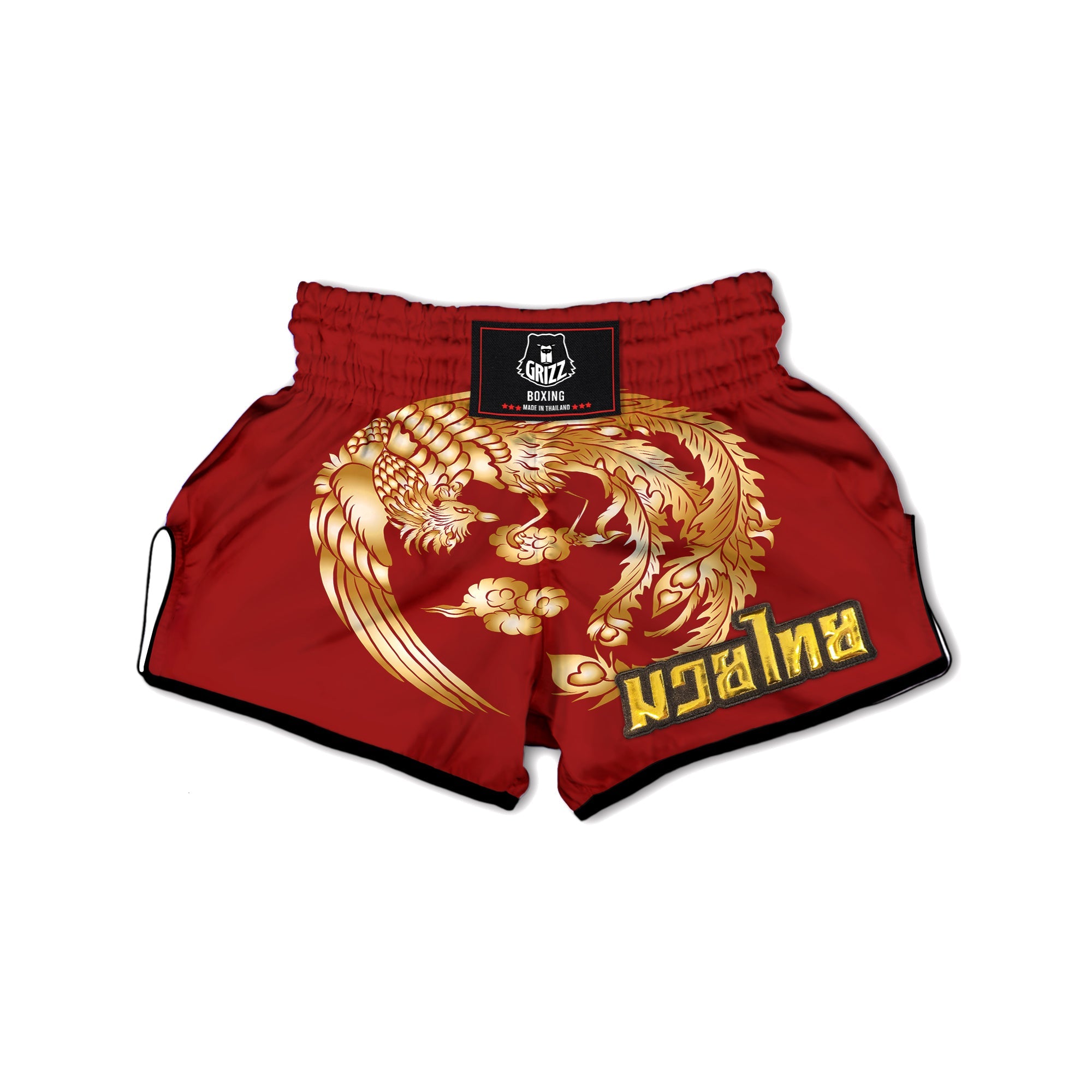 Phoenix Chinese Print Muay Thai Boxing Shorts-grizzshop