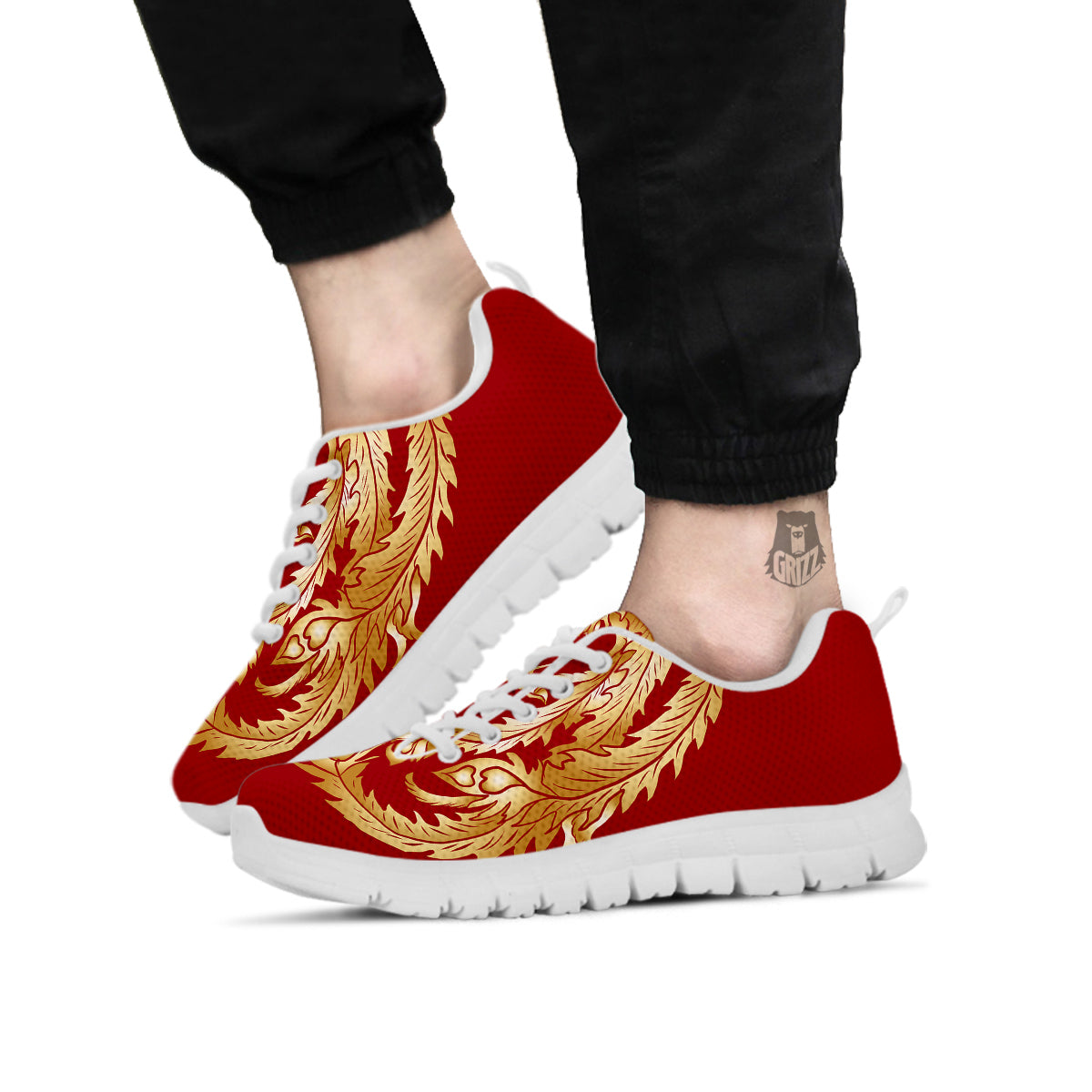 Phoenix Chinese Print White Sneaker-grizzshop