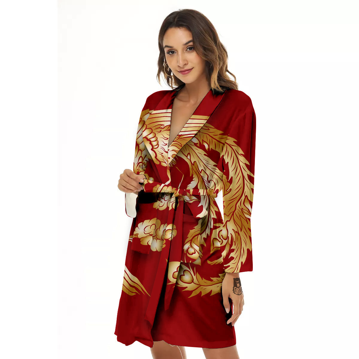 Phoenix Chinese Print Women's Robe-grizzshop