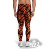 Phoenix Fire On Black Print Pattern Men's Leggings-grizzshop