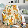 Phoenix Floral Pattern Print Blanket-grizzshop