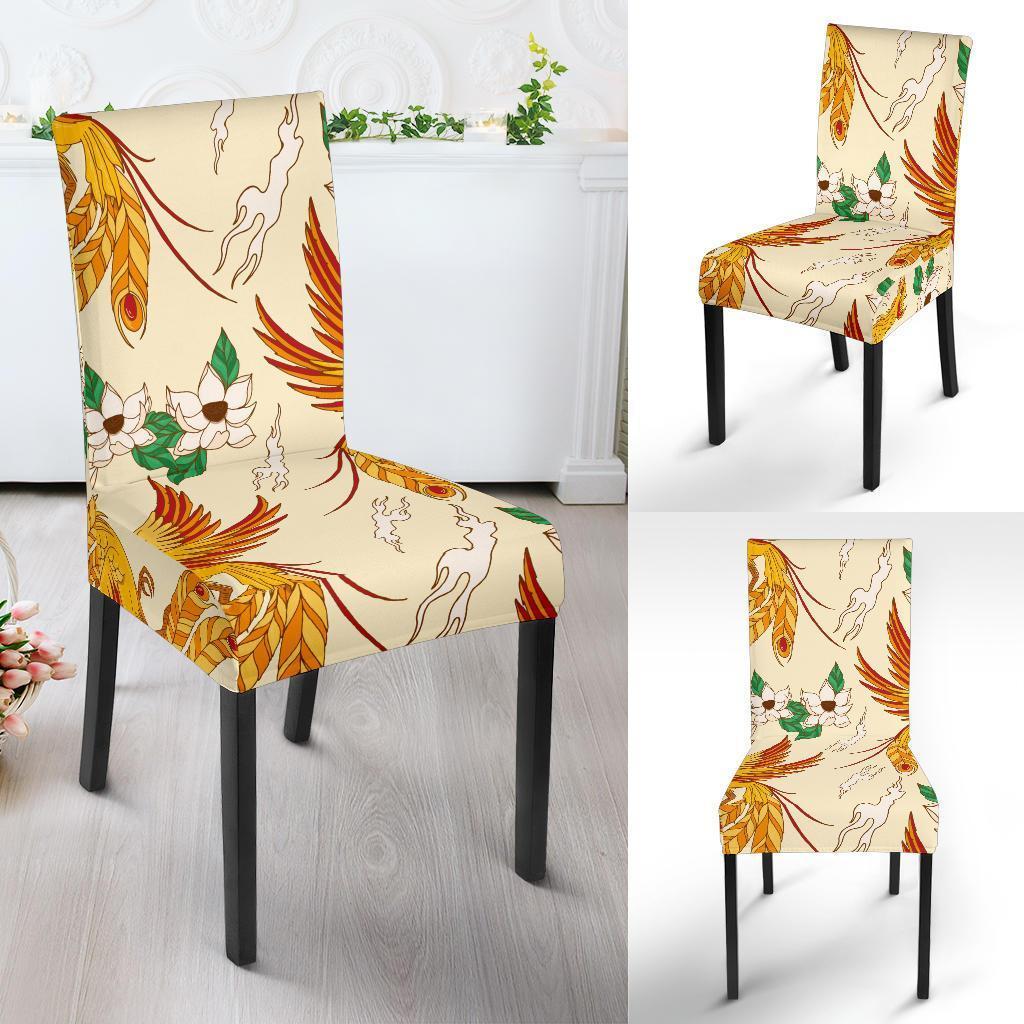 Phoenix Floral Pattern Print Chair Cover-grizzshop