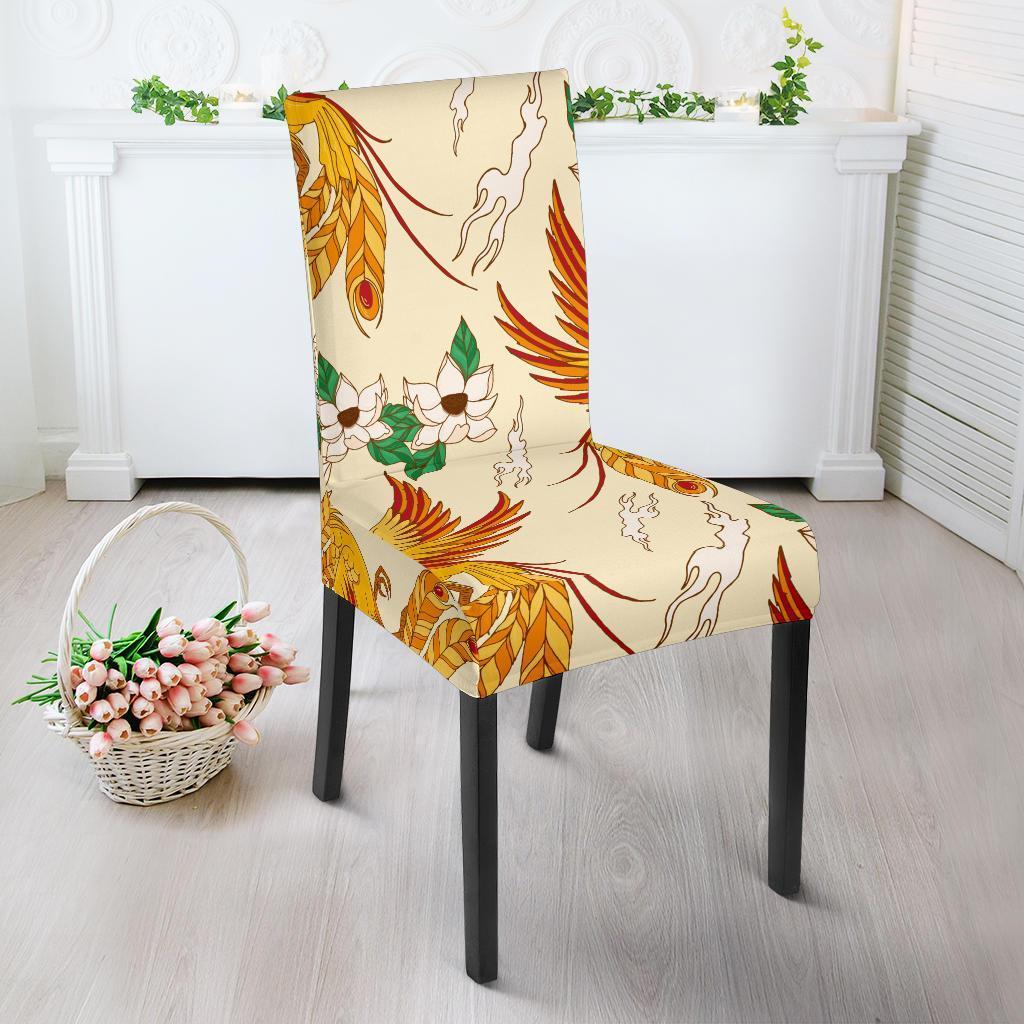 Phoenix Floral Pattern Print Chair Cover-grizzshop