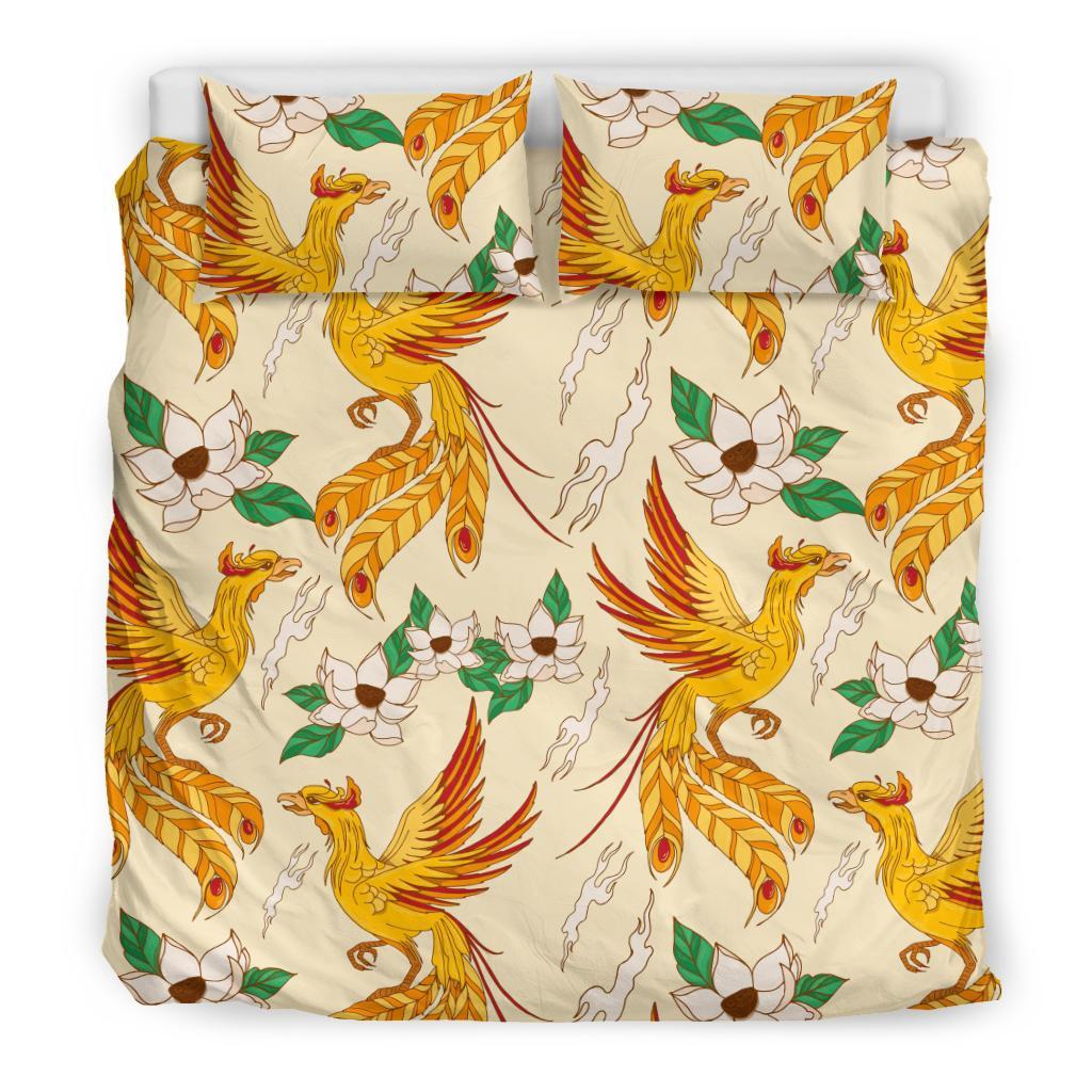 Phoenix Floral Pattern Print Duvet Cover Bedding Set-grizzshop