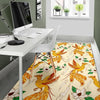 Phoenix Floral Pattern Print Floor Mat-grizzshop