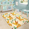 Phoenix Floral Pattern Print Floor Mat-grizzshop