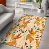 Phoenix Floral Pattern Print Floor Mat-grizzshop