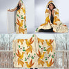 Phoenix Floral Pattern Print Hooded Blanket-grizzshop