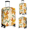 Phoenix Floral Pattern Print Luggage Cover Protector-grizzshop