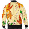 Phoenix Floral Pattern Print Men's Bomber Jacket-grizzshop