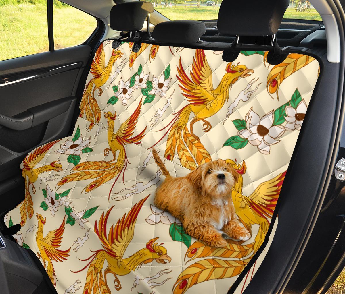 Phoenix Floral Pattern Print Pet Car Seat Cover-grizzshop