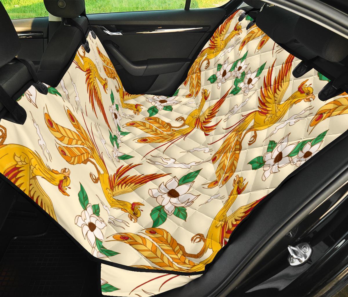 Phoenix Floral Pattern Print Pet Car Seat Cover-grizzshop