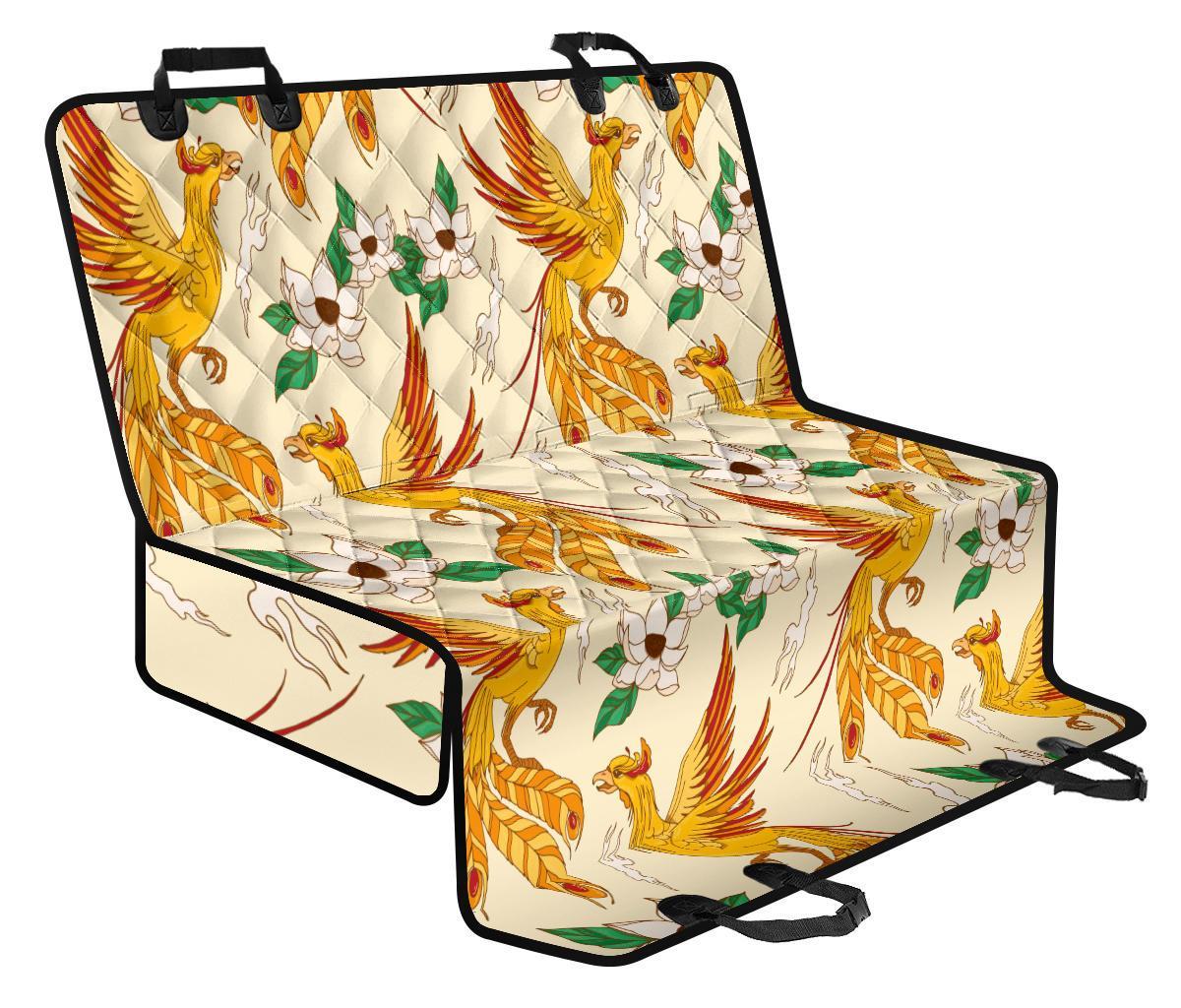 Phoenix Floral Pattern Print Pet Car Seat Cover-grizzshop