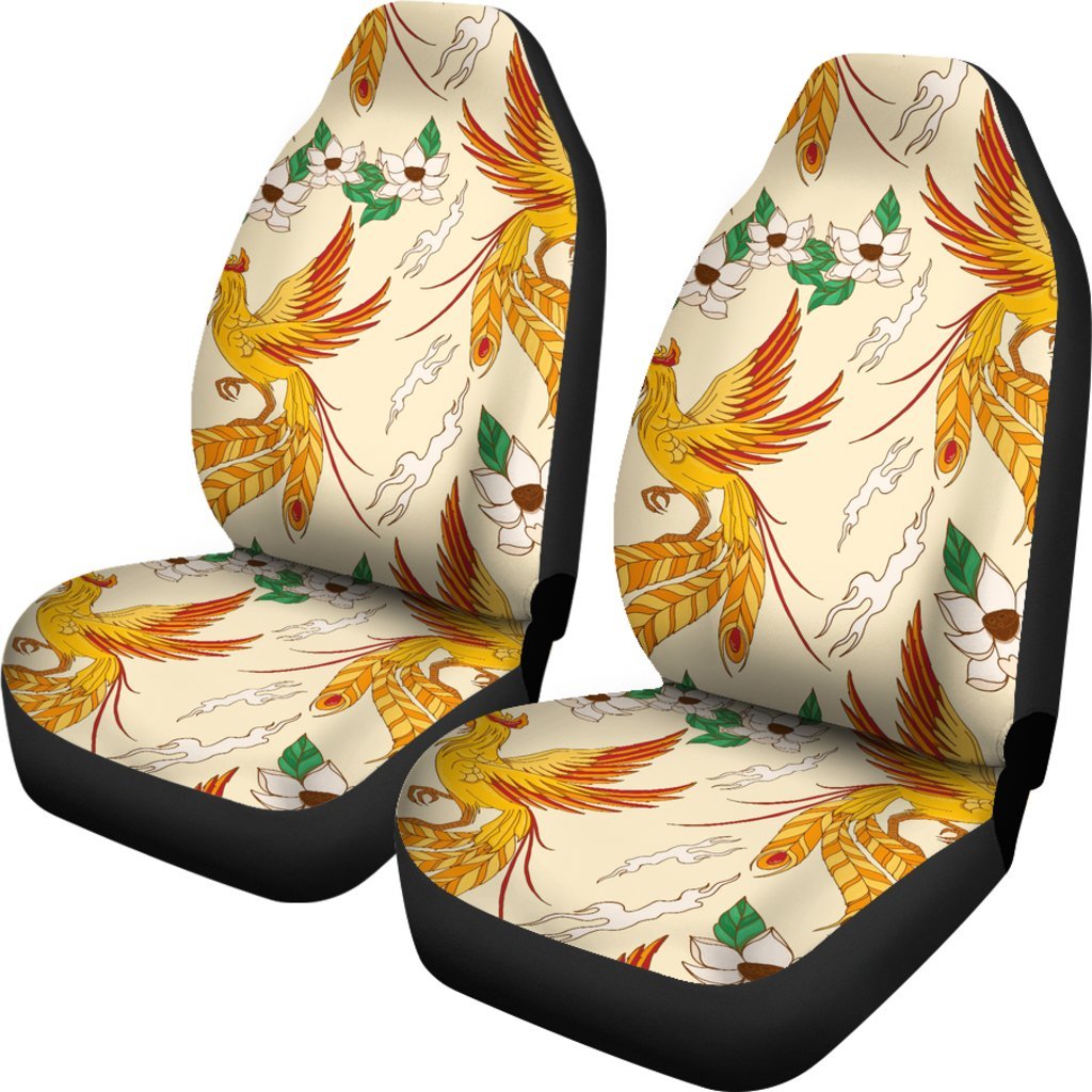 Phoenix Floral Pattern Print Universal Fit Car Seat Covers-grizzshop