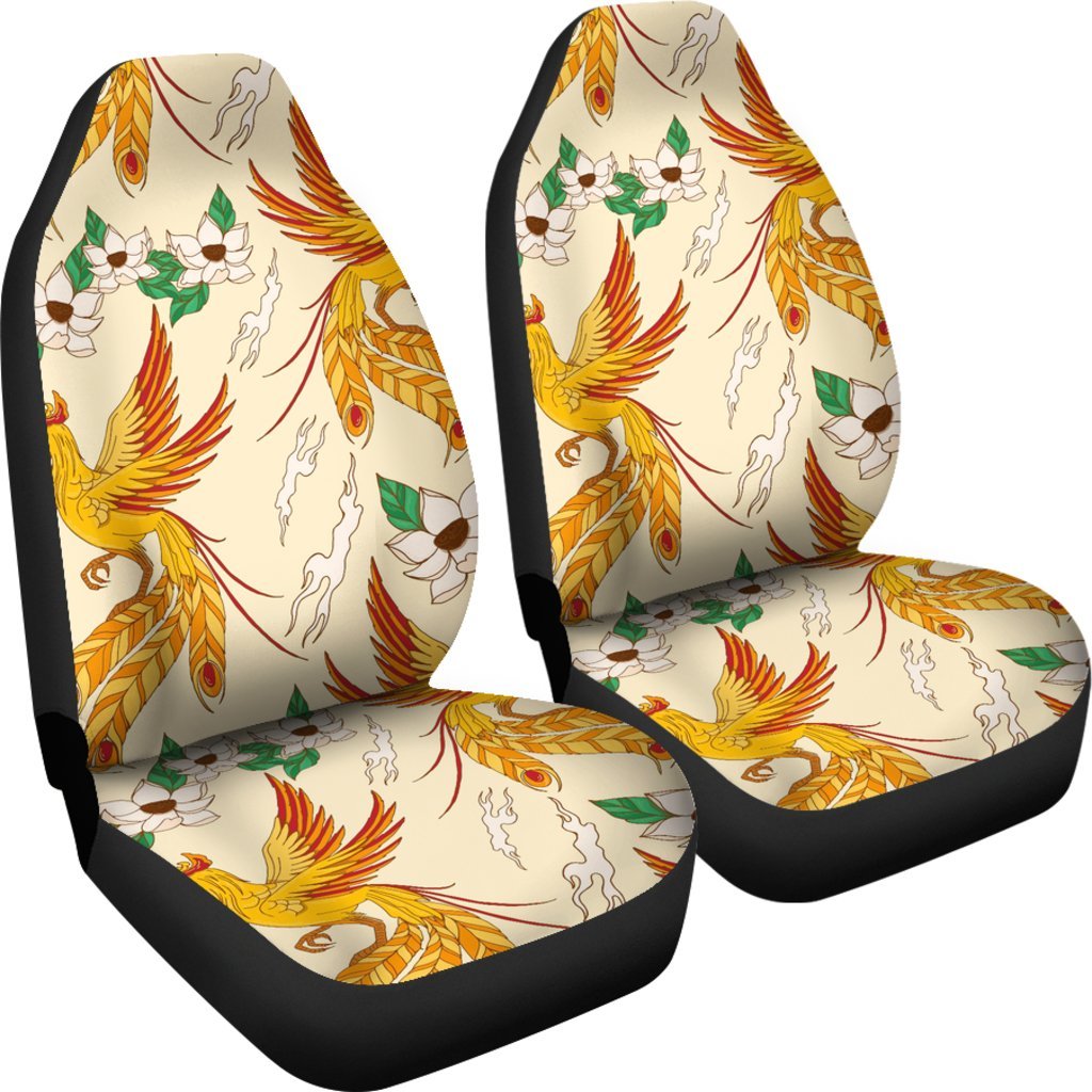 Phoenix Floral Pattern Print Universal Fit Car Seat Covers-grizzshop