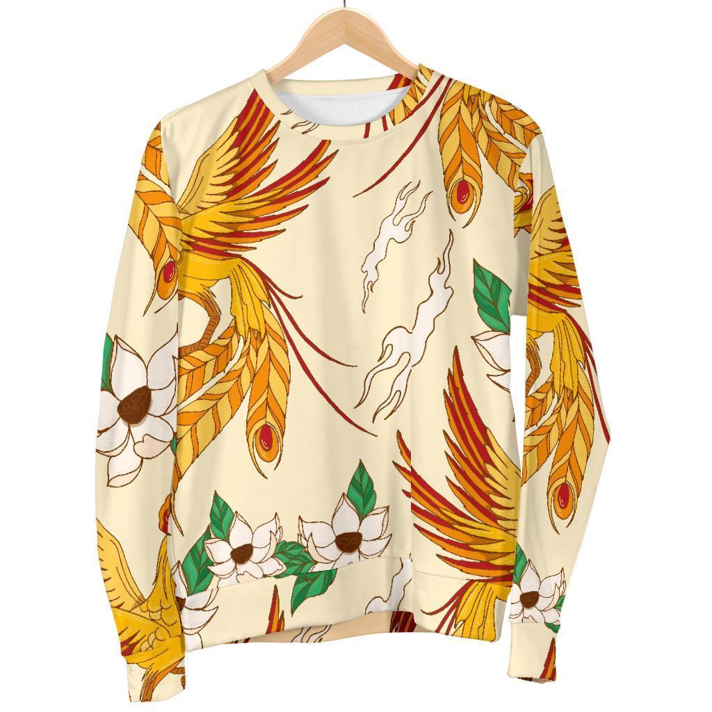 Phoenix Floral Pattern Print Women's Sweatshirt-grizzshop