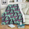 Phoenix Floral Print Pattern Blanket-grizzshop