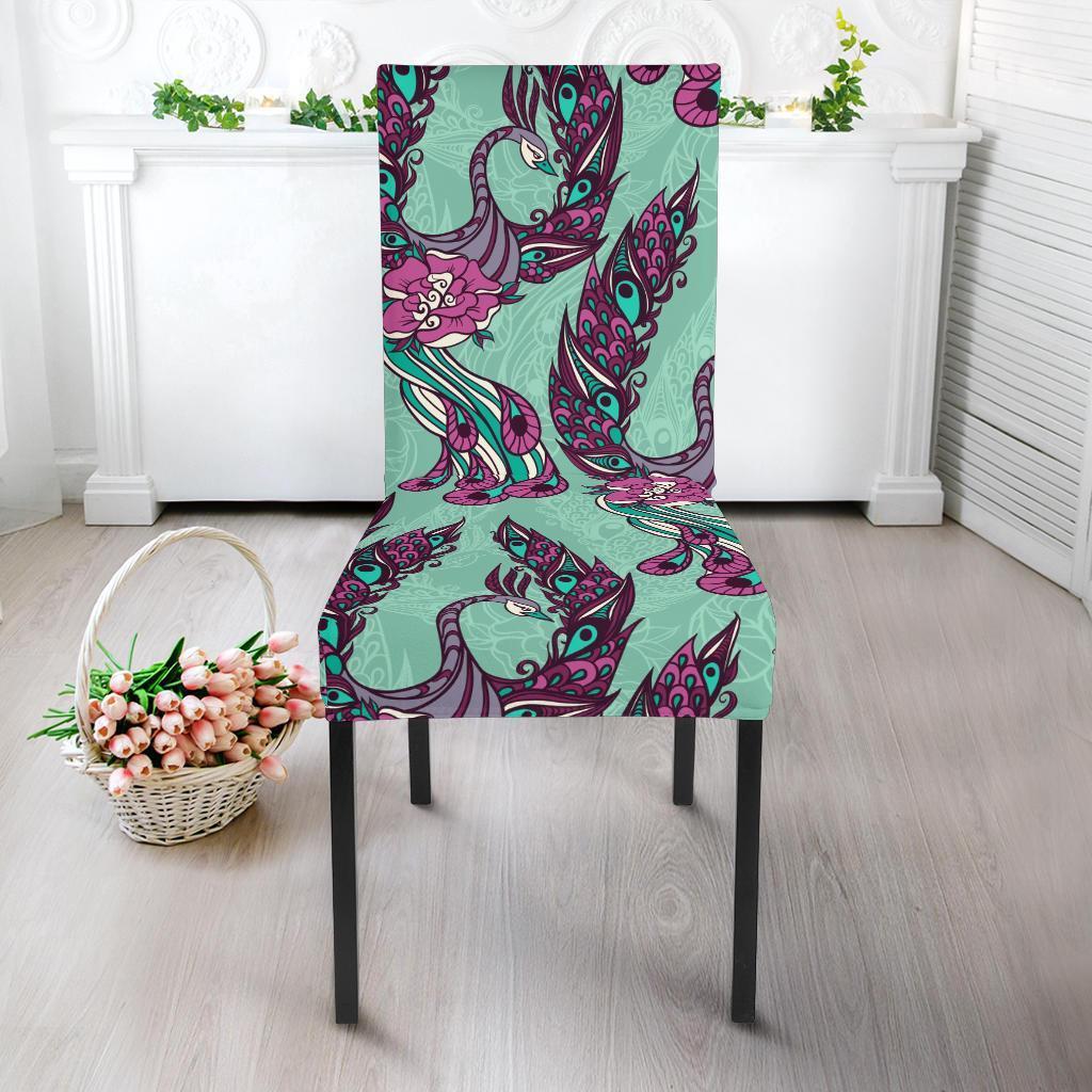 Phoenix Floral Print Pattern Chair Cover-grizzshop