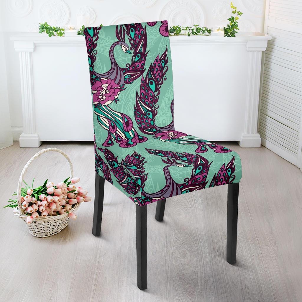 Phoenix Floral Print Pattern Chair Cover-grizzshop