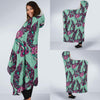 Phoenix Floral Print Pattern Hooded Blanket-grizzshop