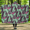 Phoenix Floral Print Pattern Hooded Blanket-grizzshop