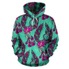 Phoenix Floral Print Pattern Men Women Pullover Hoodie-grizzshop