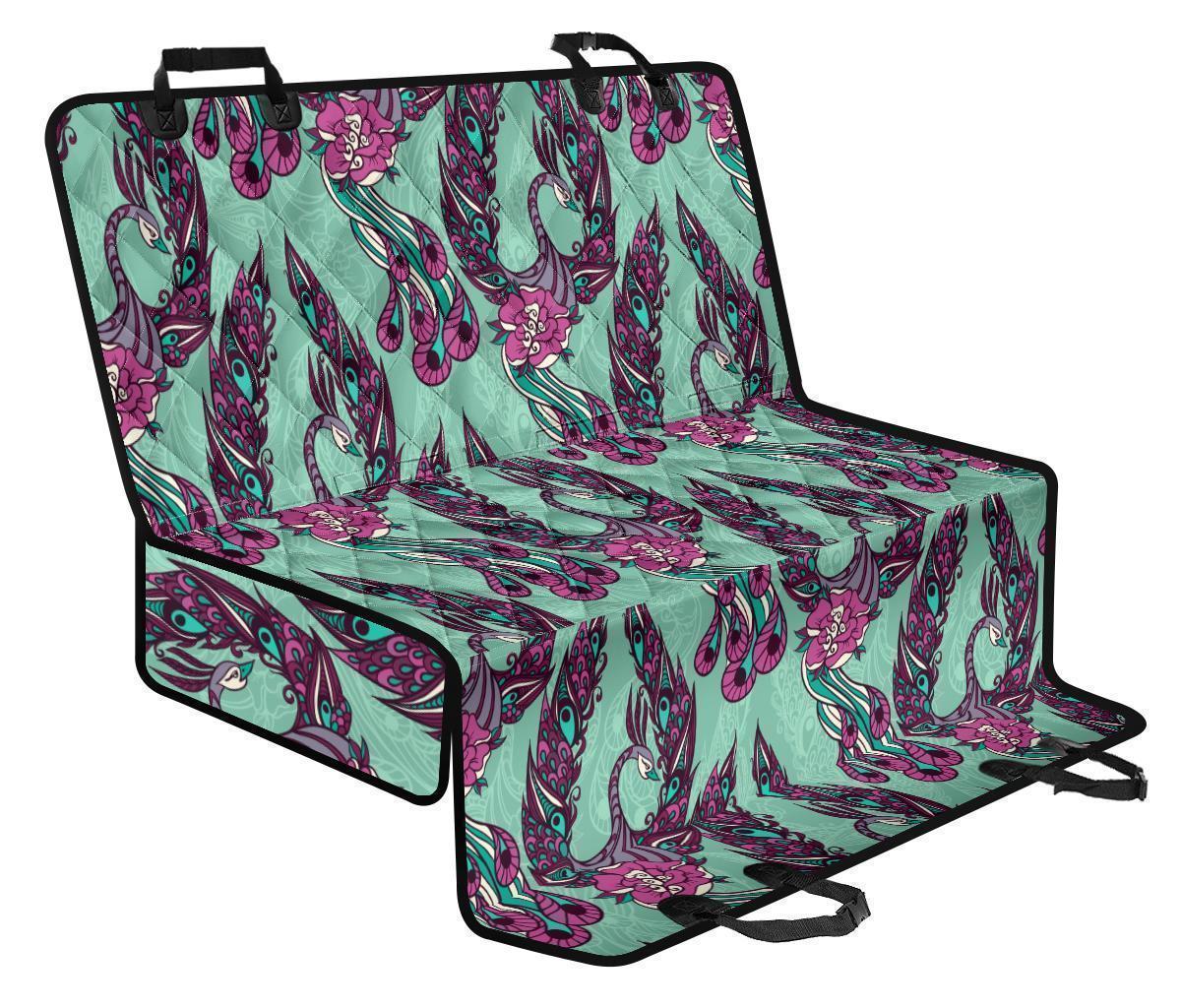 Phoenix Floral Print Pattern Pet Car Seat Cover-grizzshop