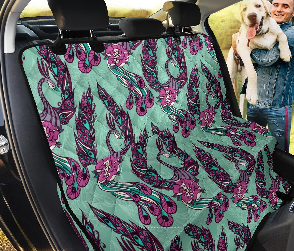 Phoenix Floral Print Pattern Pet Car Seat Cover-grizzshop