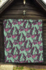 Phoenix Floral Print Pattern Quilt-grizzshop