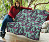 Phoenix Floral Print Pattern Quilt-grizzshop