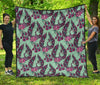 Phoenix Floral Print Pattern Quilt-grizzshop