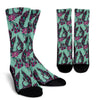 Phoenix Floral Print Pattern Unisex Crew Socks-grizzshop