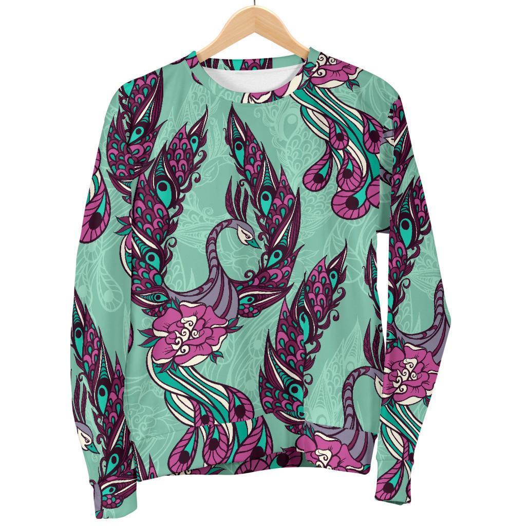 Phoenix Floral Print Pattern Women's Sweatshirt-grizzshop