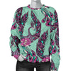 Phoenix Floral Print Pattern Women's Sweatshirt-grizzshop