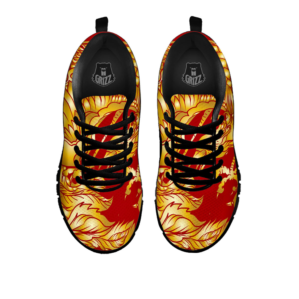 Phoenix Japanese Print Black Sneaker-grizzshop