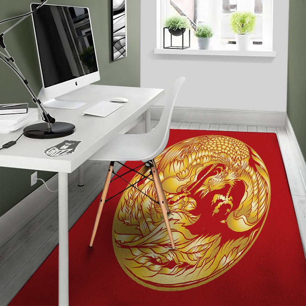 Phoenix Japanese Print Floor Mat-grizzshop
