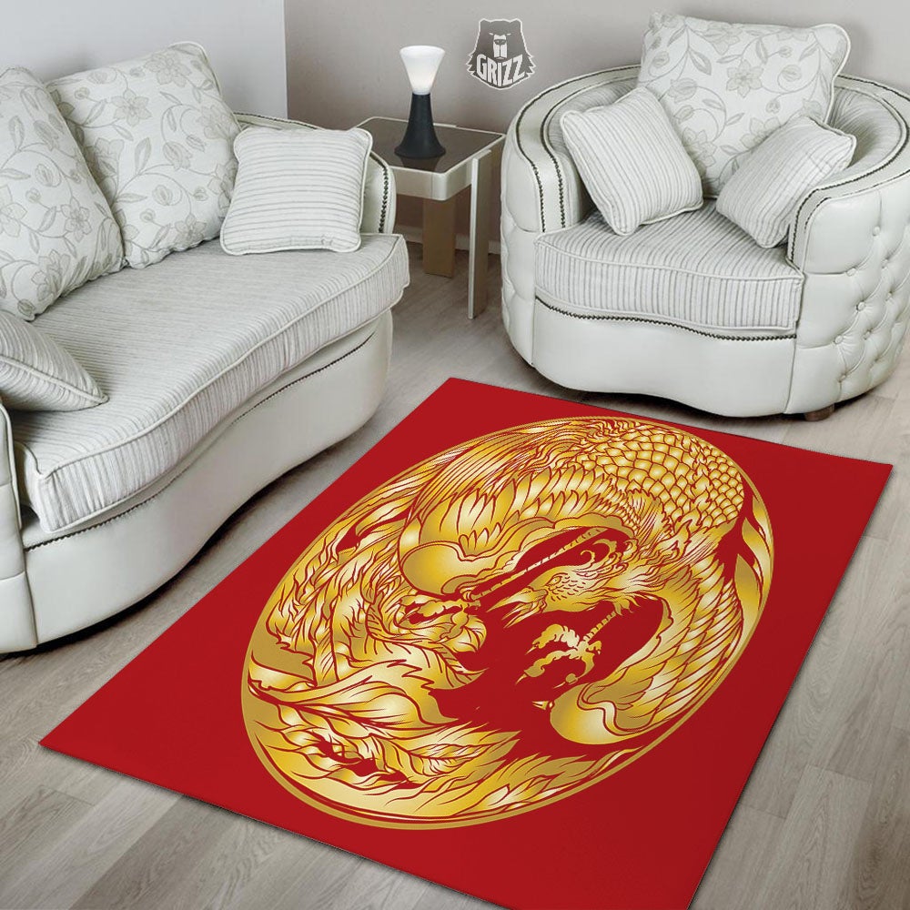 Phoenix Japanese Print Floor Mat-grizzshop