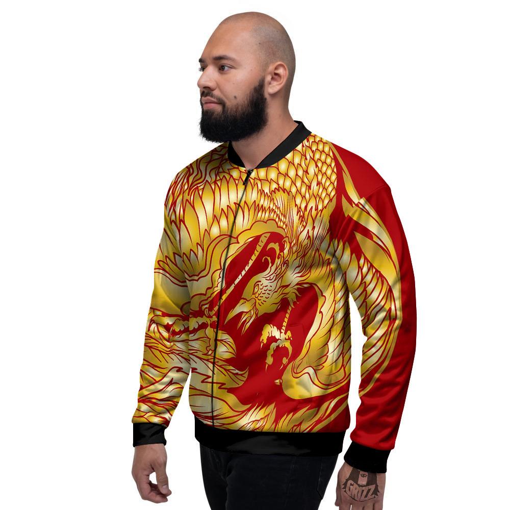Phoenix Japanese Print Men's Bomber Jacket-grizzshop