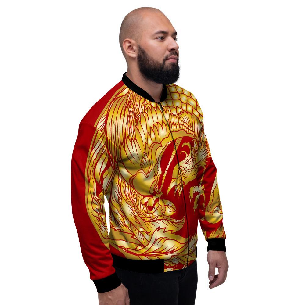 Phoenix Japanese Print Men's Bomber Jacket-grizzshop