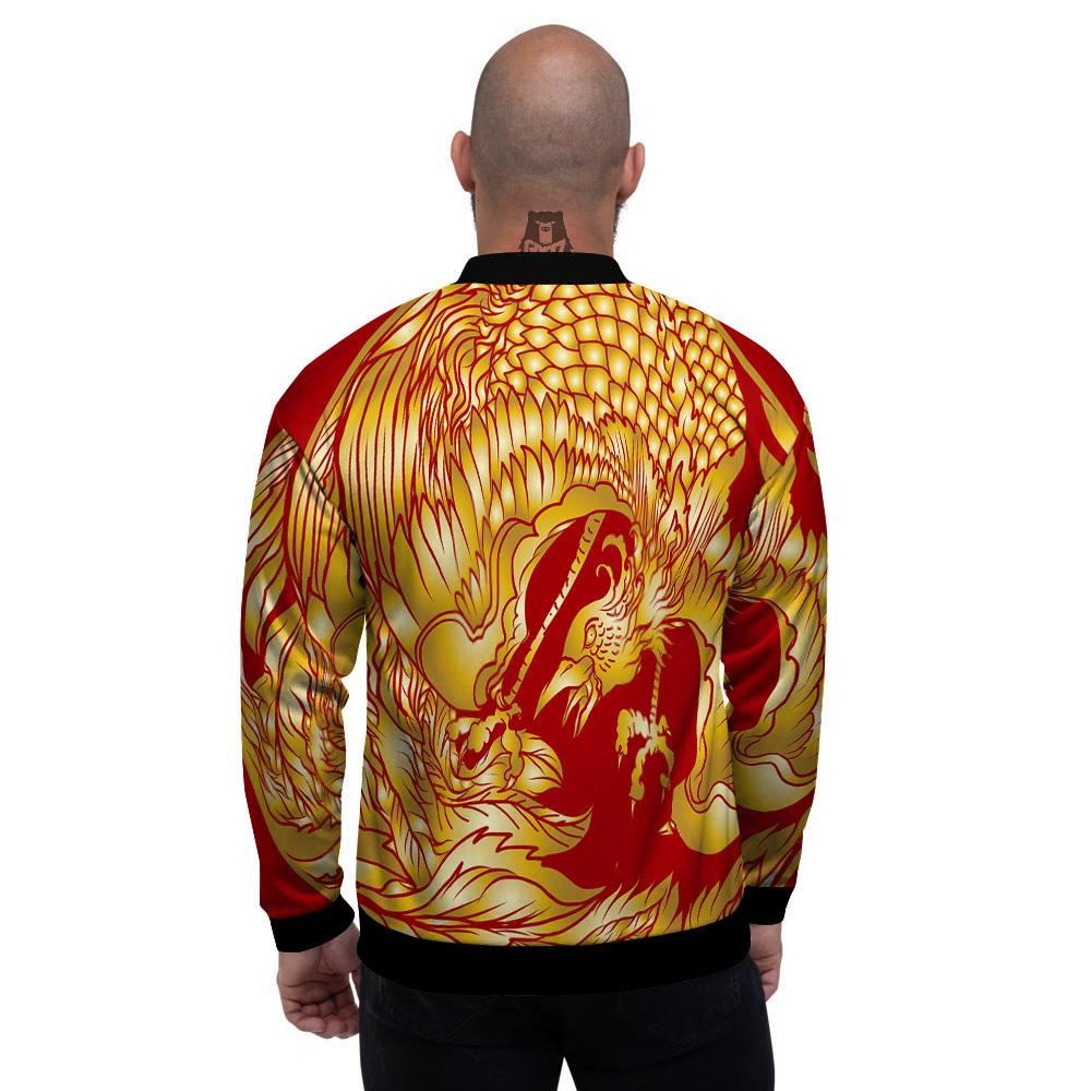 Phoenix Japanese Print Men's Bomber Jacket-grizzshop