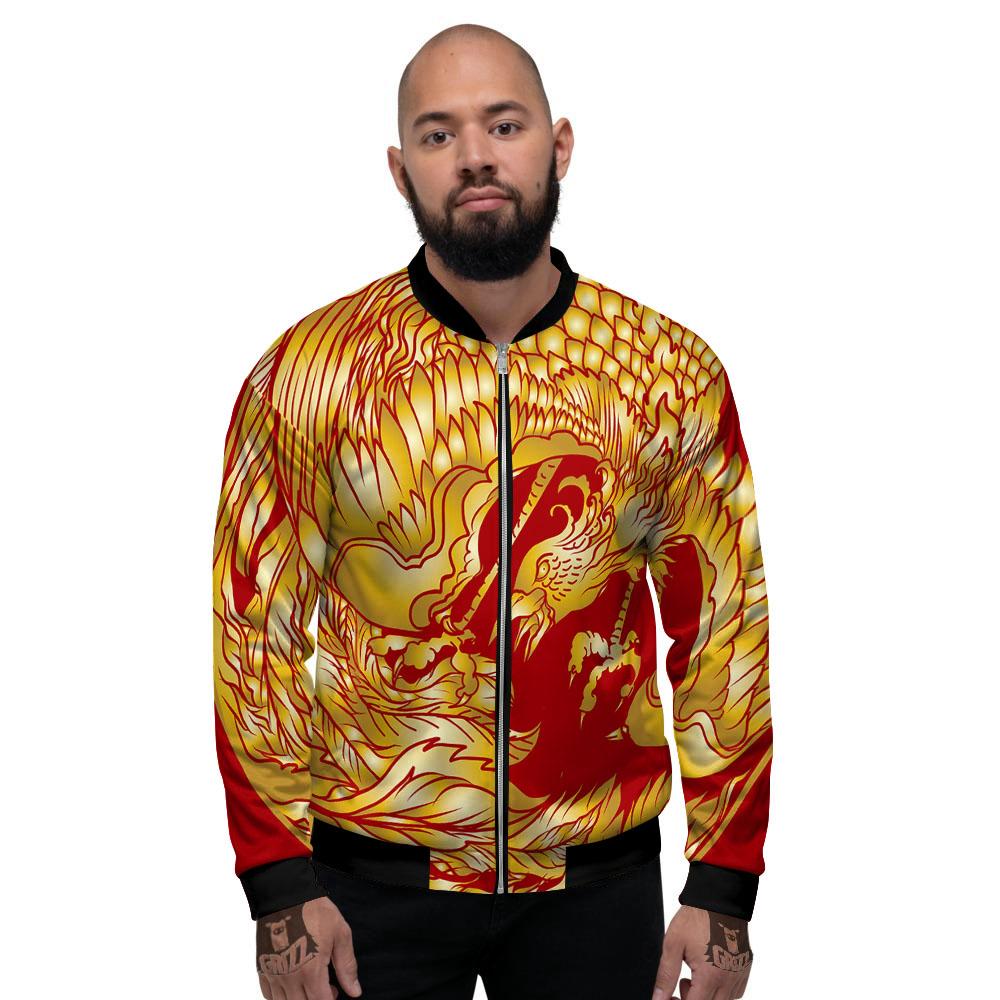 Phoenix Japanese Print Men's Bomber Jacket-grizzshop