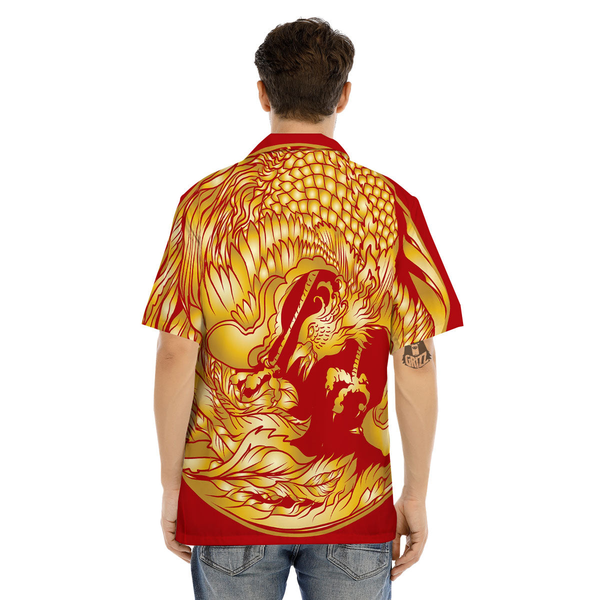 Phoenix Japanese Print Men's Hawaiian Shirt-grizzshop