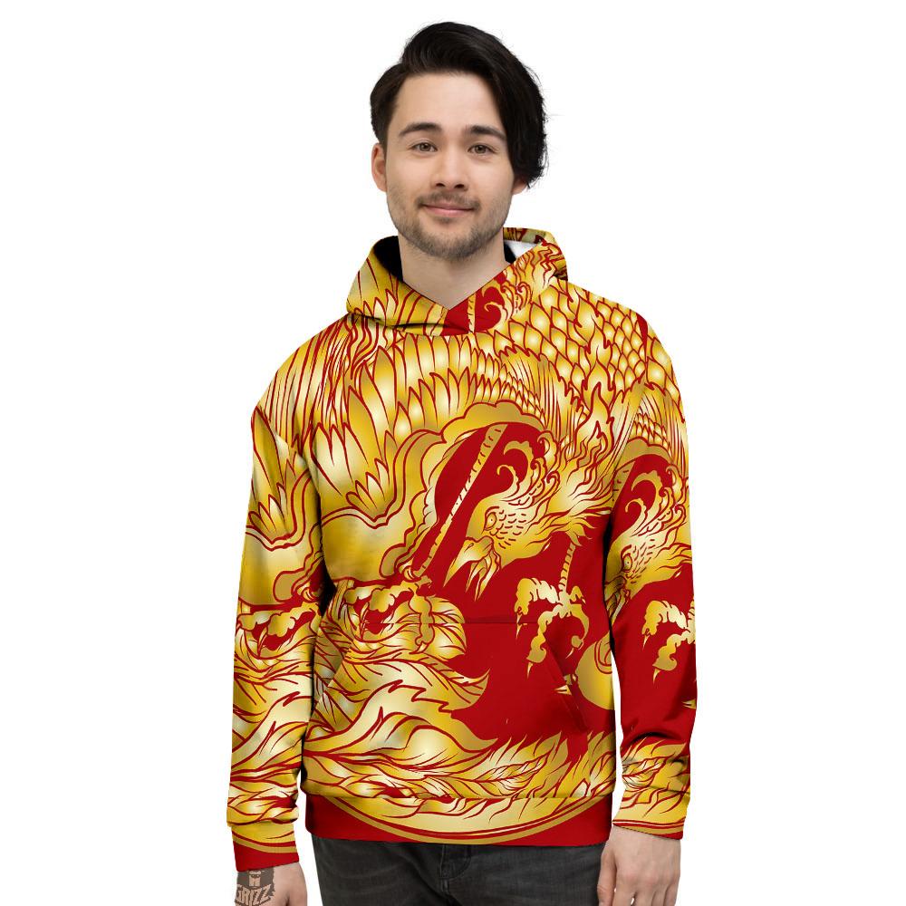 Phoenix Japanese Print Men's Hoodie-grizzshop