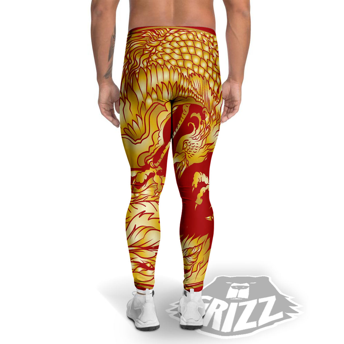 Phoenix Japanese Print Men's Leggings-grizzshop