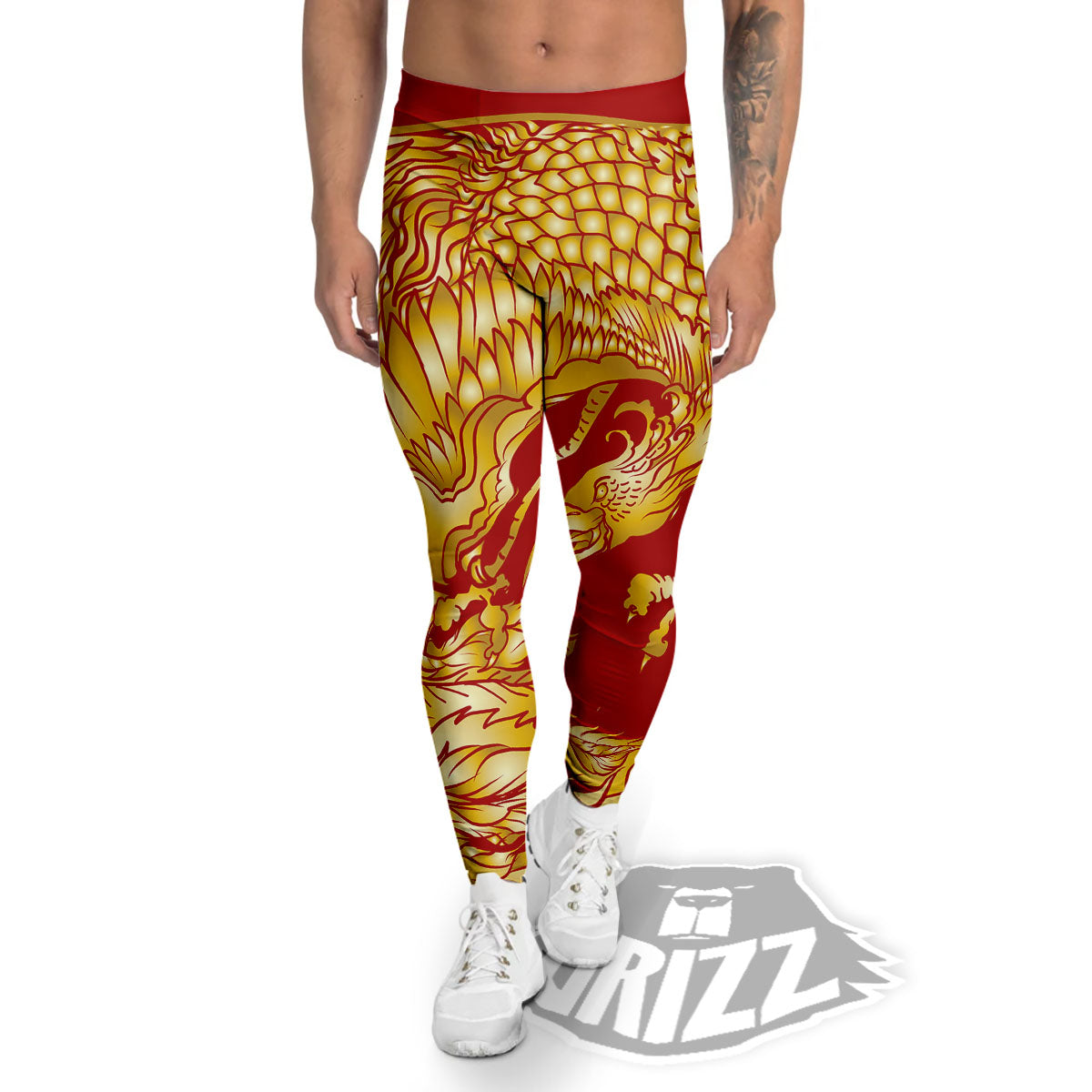 Phoenix Japanese Print Men's Leggings-grizzshop