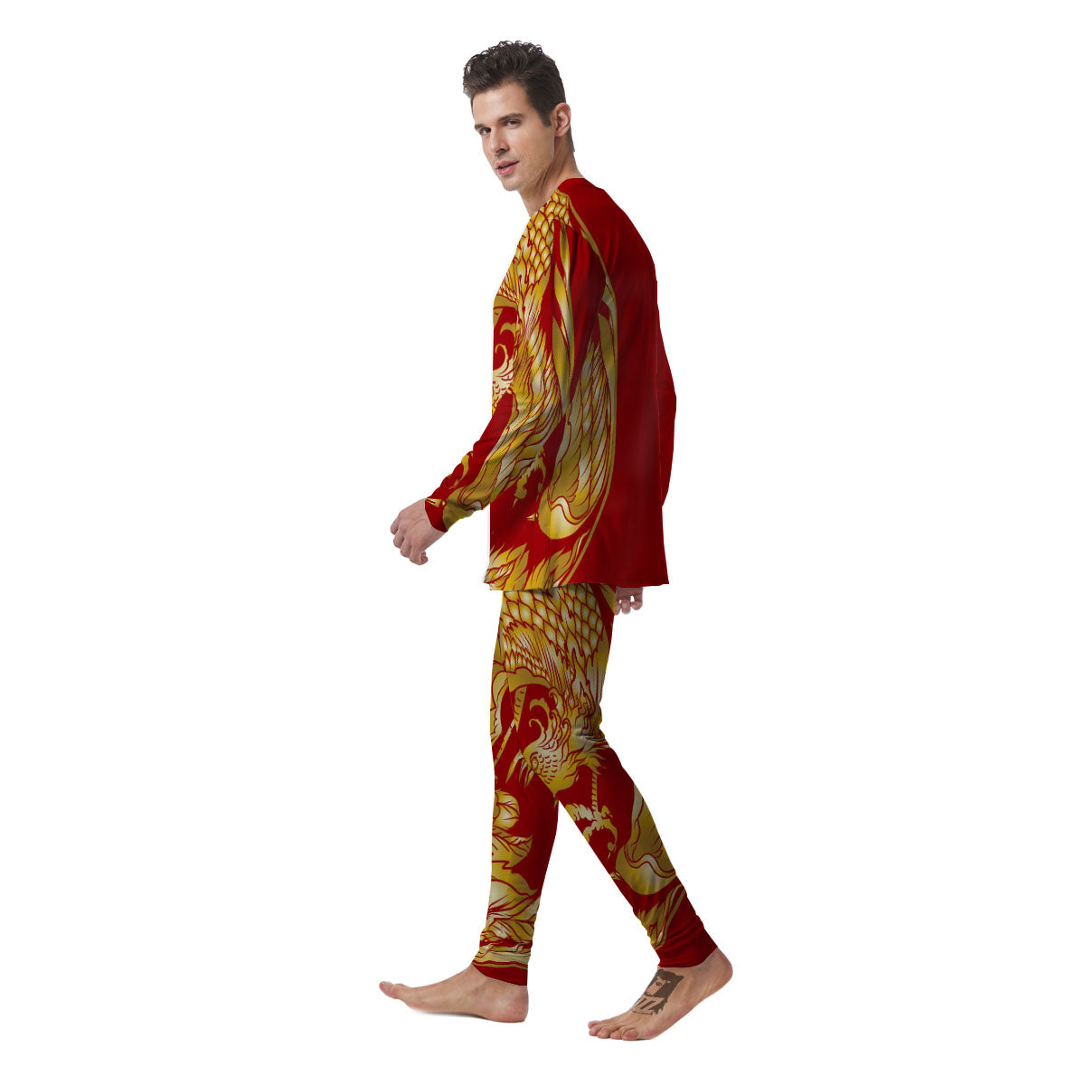 Phoenix Japanese Print Men's Pajamas-grizzshop