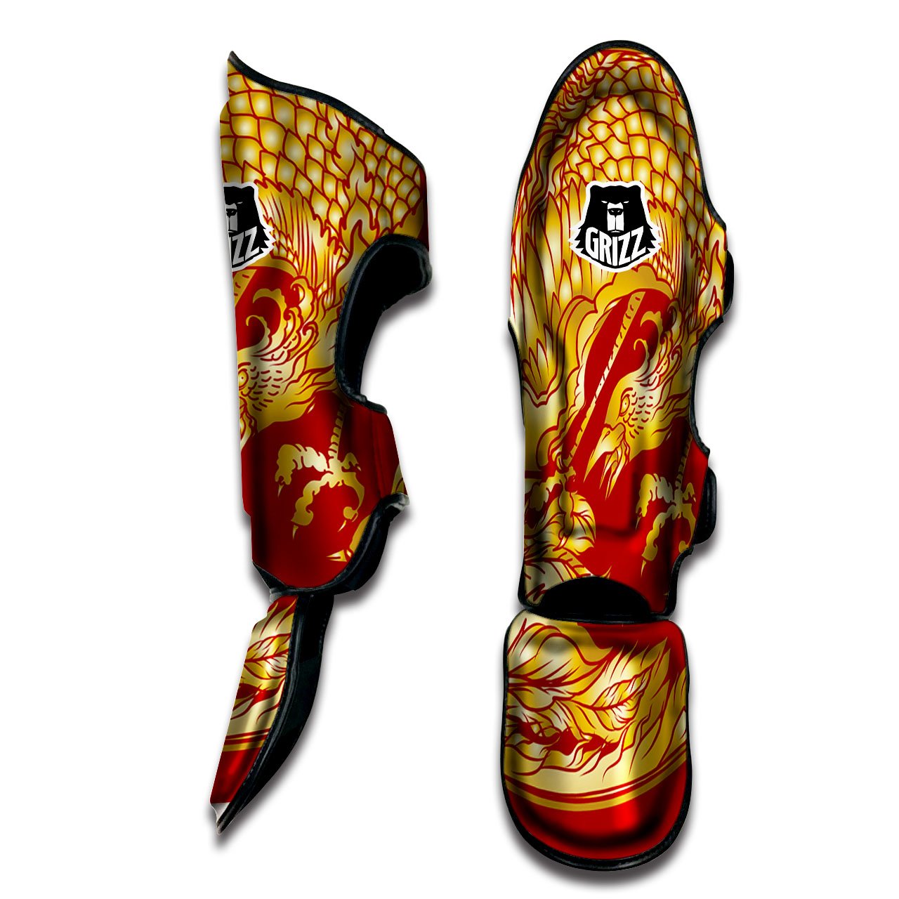 Phoenix Japanese Print Muay Thai Shin Guards-grizzshop