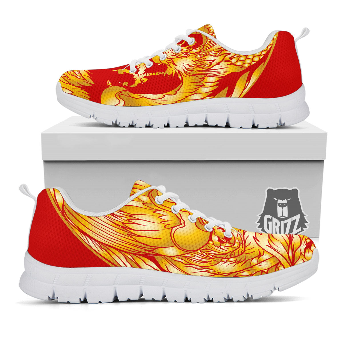 Phoenix Japanese Print White Sneaker-grizzshop