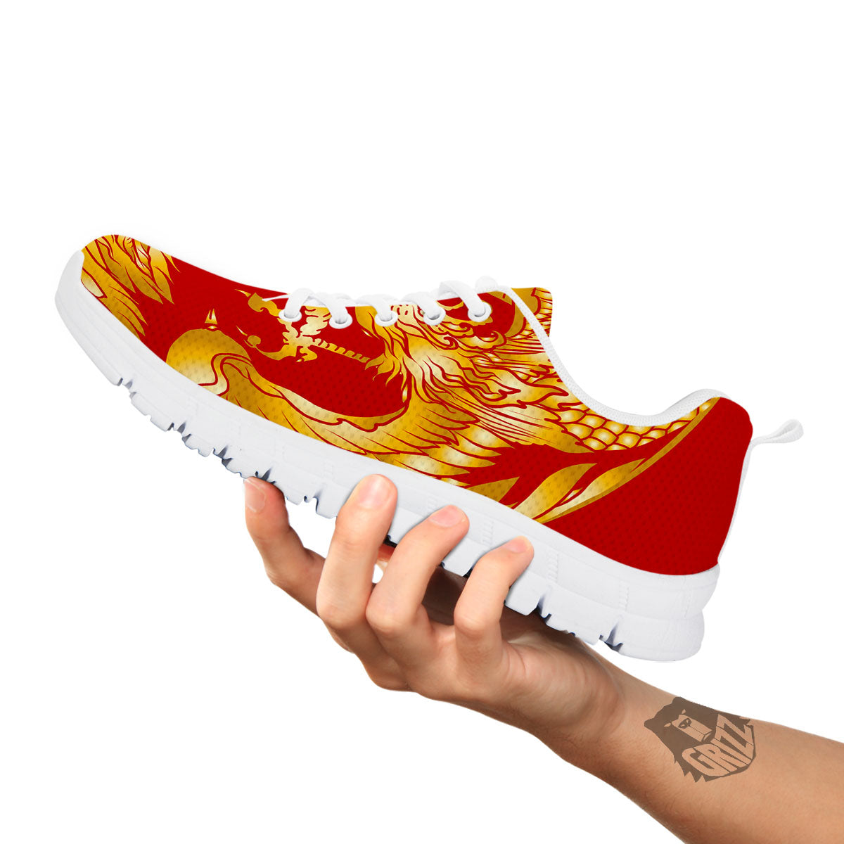 Phoenix Japanese Print White Sneaker-grizzshop